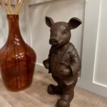 Rusted Cast Iron Mr Pig – Garden Ornament